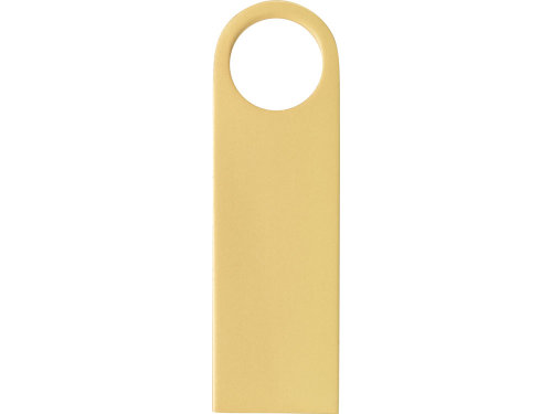 USB 2.0-флешка на 16 Гб с мини чипом и круглым отверстием, золотистыйй