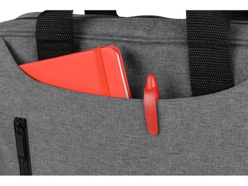 Сумка для ноутбука Wing с вертикальным наружным карманом, серый (Р)