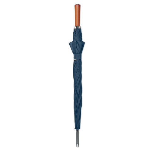 Зонт трость с деревянной ручкой (синий)