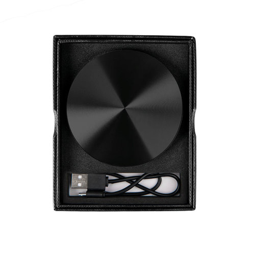 Универсальный аккумулятор "UFO" (6000mAh) в подарочной коробке, черный,8,6х1,5 см,металл (черный)