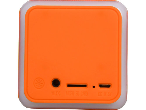 Портативная колонка Cube с подсветкой, оранжевый