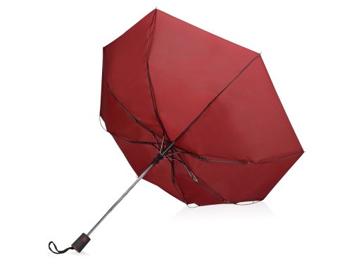 Зонт складной Irvine, полуавтоматический, 3 сложения, с чехлом, красный