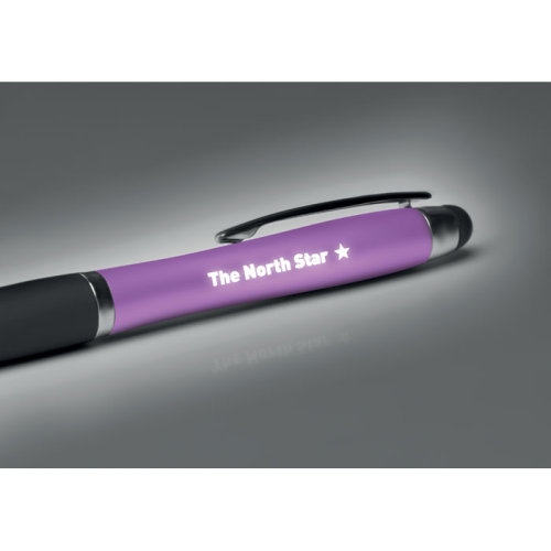 Шариковая ручка с подсветкой (фуксия)