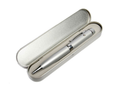 Подарочная упаковка G05 в виде пенала для ручки, серебро