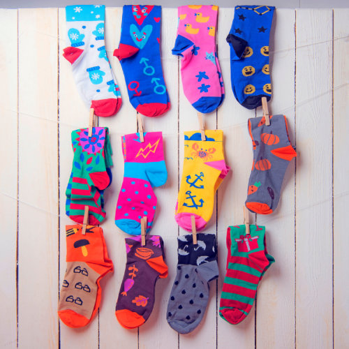 Подарочный набор  "12 месяцев", 12 пар тематических носков  (белый)