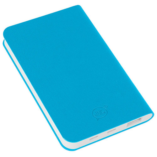 Универсальный аккумулятор "Softi" (5000mAh),голубой, 7,5х12,1х1,1см, искусственная кожа,пл (голубой)