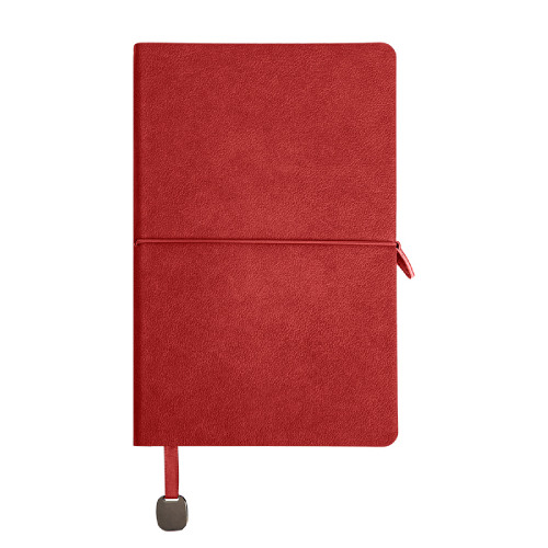 Ежедневник недатированный Fusion, А5, красный, кремовый блок, красный срез (красный)