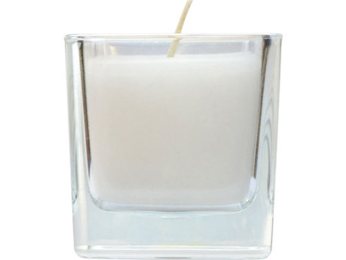 Свеча парафиновая парфюмированная в стекле Palo, прозрачная
