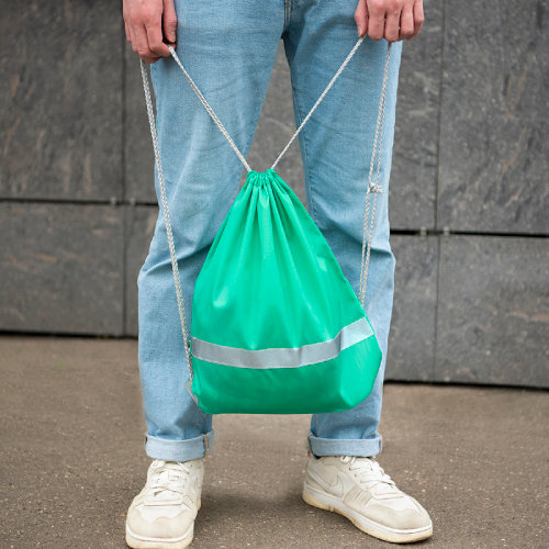 Рюкзак мешок RAY со светоотражающей полосой (зеленый)