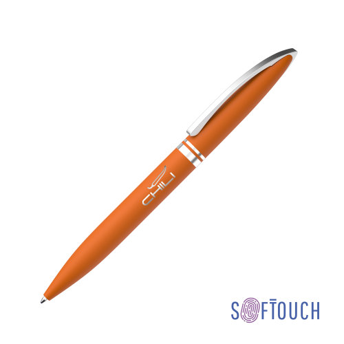 Ручка шариковая "Rocket", покрытие soft touch, оранжевый