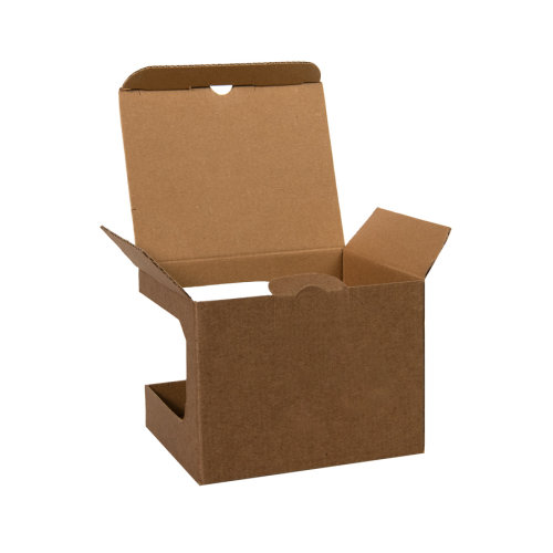 Коробка для кружек 23504, 26701, размер 12,3х10,0х9,2 см, микрогофрокартон, коричневый (коричневый)