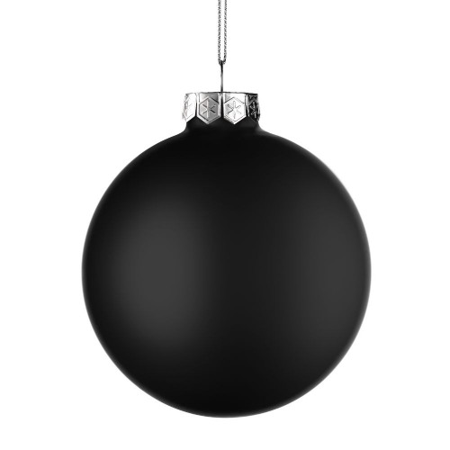 Елочный шар Finery Matt, 10 см, матовый черный