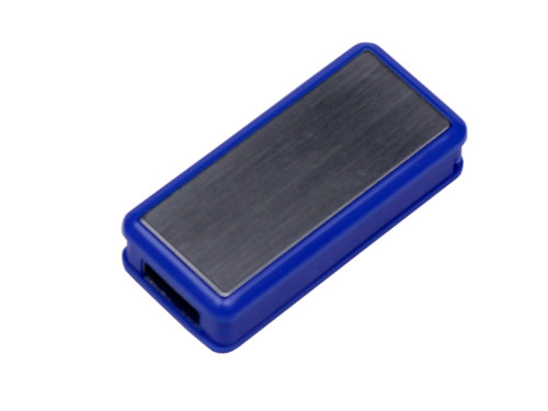 USB-флешка промо на 16 Гб прямоугольной формы, выдвижной механизм, синий