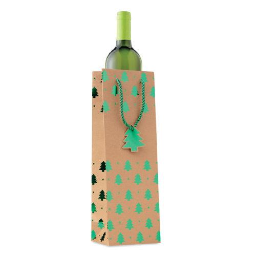 Пакет для вина (зеленый-зеленый)
