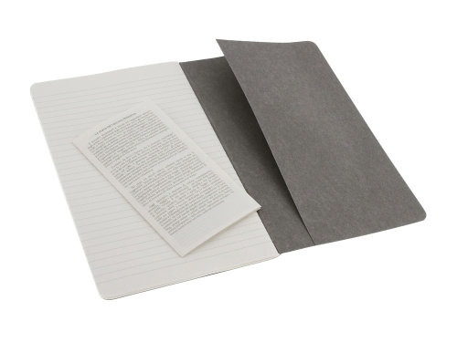 Записная книжка Moleskine Cahier (в линейку, 3 шт.), Large (13х21см), серый
