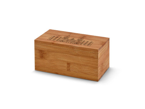 BURDOCK. Коробка из бамбука с чаем, Натуральный