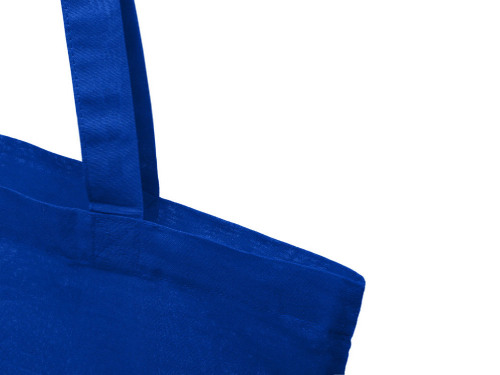 Эко-сумка Madras объемом 7 л из переработанного хлопка плотностью 140 г/м2, ярко-синий