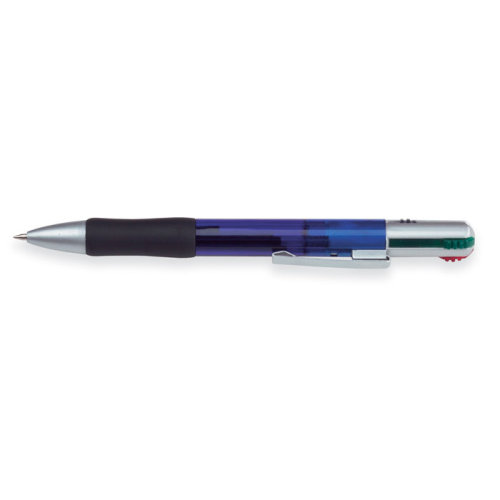 Ручка шариковая 4-х цветная (прозрачно-голубой)