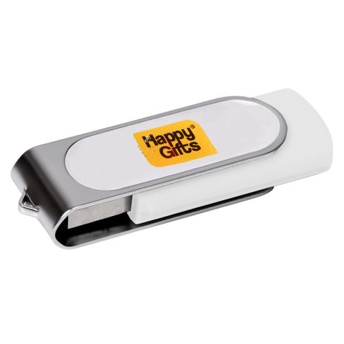 USB flash-карта "Dropex" (8Гб) (белый, серебристый)