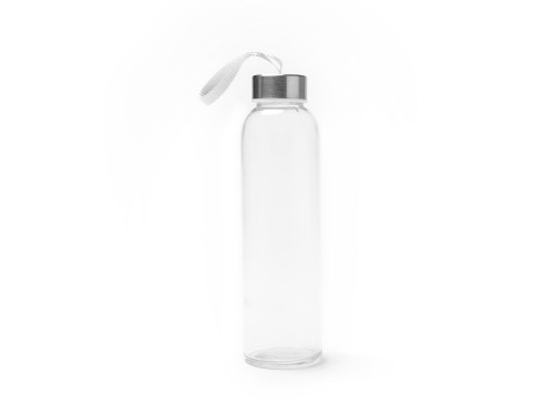 Бутылка стеклянная CAMU в чехле из неопрена, 500 мл, прозрачный/белый