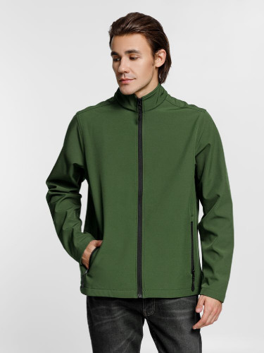 Куртка софтшелл мужская Race Men, темно-зеленая