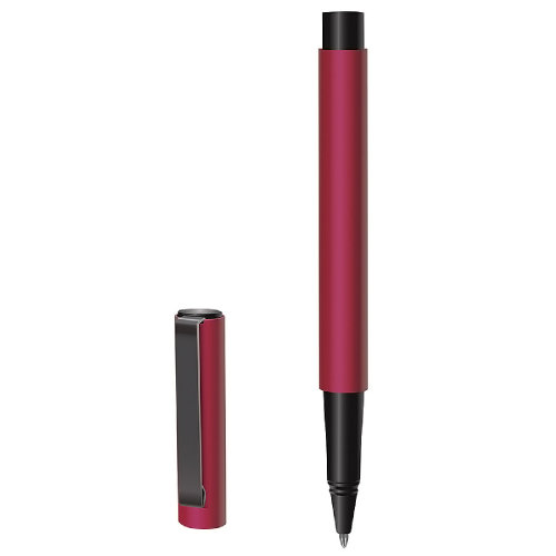 Ручка-роллер OVAL (красный, черный)