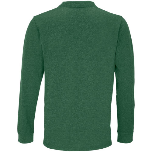 Рубашка поло унисекс с длинным рукавом Planet LSL, темно-зеленая