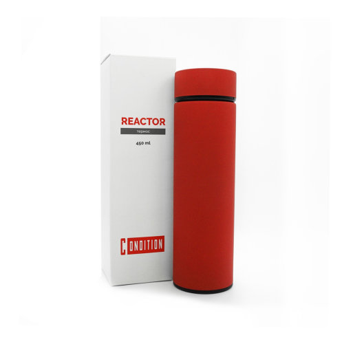 Термос Reactor софт-тач с датчиком температуры, красный