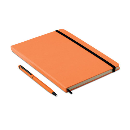 Блокнот с ручкой (оранжевый)
