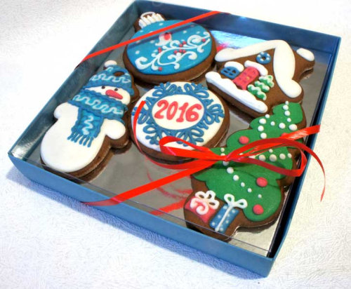 Печенье с логотипом "Новогодние традиции"