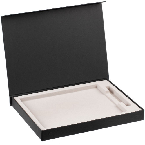 Коробка Roomy с ложементом под ежедневник ф.А4 и ручку, черная