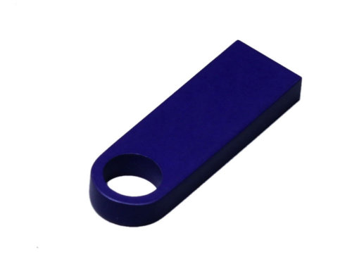USB 3.0-флешка на 128 Гб с мини чипом и круглым отверстием, синий