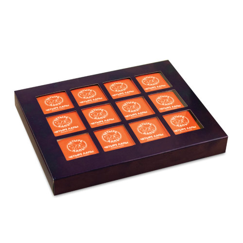 Шоколадный набор с логотипом на 12 плиток «Окошки»