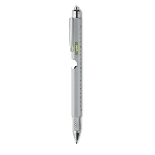 Ручка с линейкой и уровнем (тускло-серебряный)