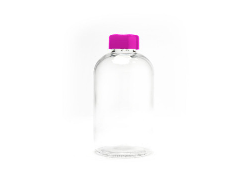 Бутылка стеклянная KASTER в неопреновом чехле, 600 мл, фуксия