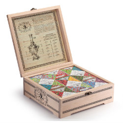Подарочный набор Сугревъ в деревянной коробке без лого, коллекция из 9 чаёв (бежевый)