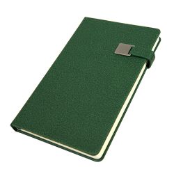 Ежедневник недатированный Linnie, А5, темно-зеленый, кремовый блок (зеленый)
