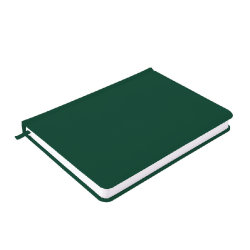 Ежедневник недатированный Campbell, А5,  темно-зеленый, белый блок (тёмно-зелёный)