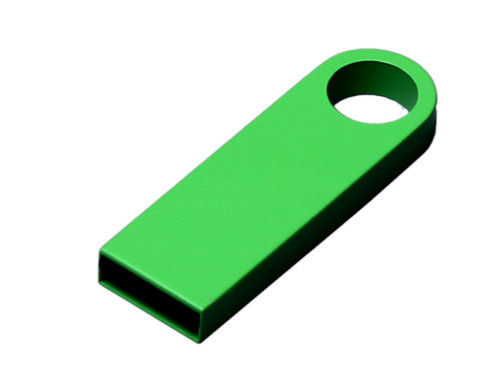 USB 2.0-флешка на 16 Гб с мини чипом и круглым отверстием, зеленый