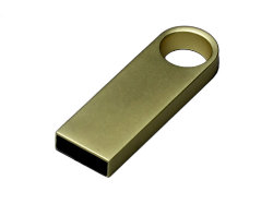 USB 3.0-флешка на 64 Гб с мини чипом и круглым отверстием, золотистый