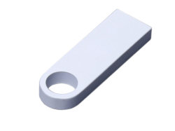 USB 3.0-флешка на 128 Гб с мини чипом и круглым отверстием, белый