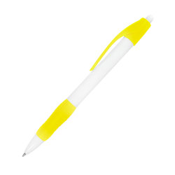 Ручка шариковая с грипом N4 (белый, желтый)