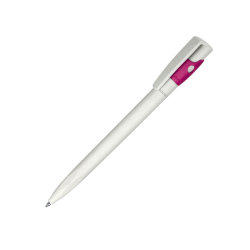 Ручка шариковая KIKI EcoLine SAFE TOUCH, пластик (белый, розовый)