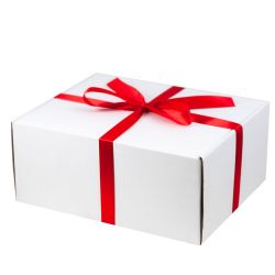 Подарочная лента для универсальной подарочной коробки 280*215*113 мм,  красная, 20 мм