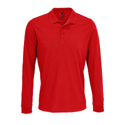 Рубашка поло с длинным рукавом Prime LSL, красная