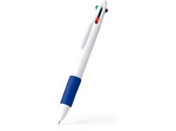 Ручка шариковая KUNOY с чернилами  4-х цветов, белый/королевский синий