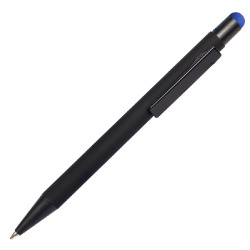Ручка шариковая FACTOR BLACK со стилусом (черный, синий)