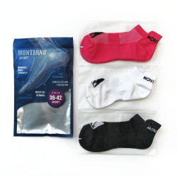 Набор из 3 пар спортивных носков Monterno Sport, розовый, серый и белый