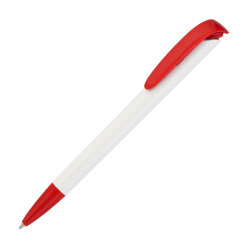 Ручка шариковая JONA, оранжевый , белый с красным