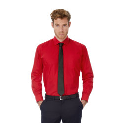 Рубашка мужская с длинным рукавом Smart LSL/men, темно-красный